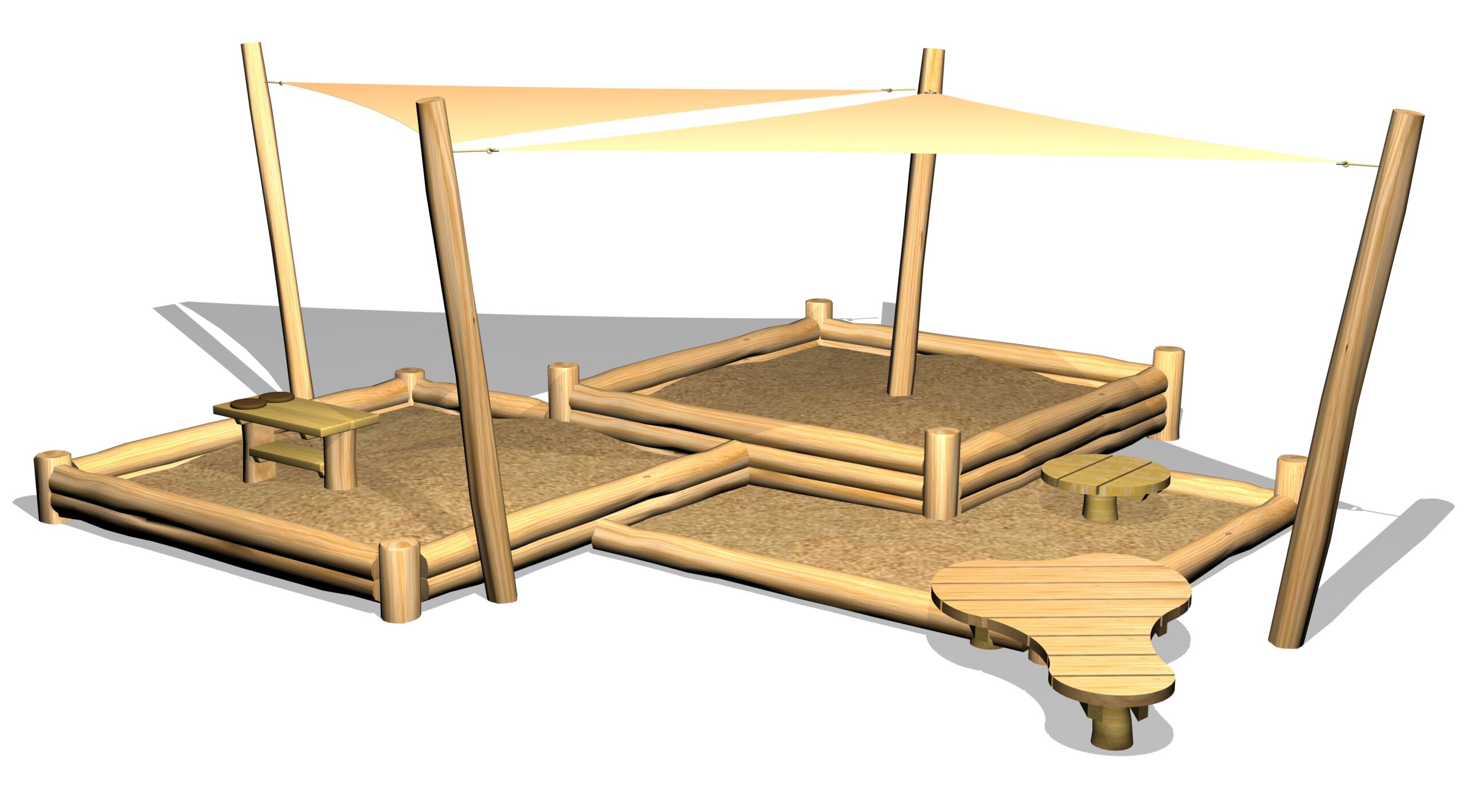 Robinia Sandbox With Shade Sails Sand Table Floor And Kitchen   Image 756 Scaled 1 